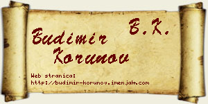 Budimir Korunov vizit kartica
